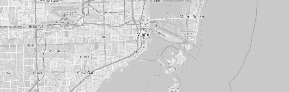 Map of Miami, USA